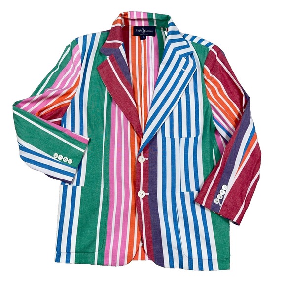 Pendleton Jackets & Blazers - Vintage Ralph Lauren Jacket Women 10 Blazer Sport Coat 80s 90s Multi Rainbow Fun